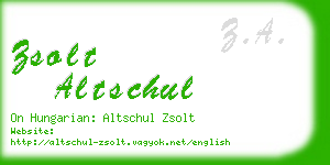 zsolt altschul business card